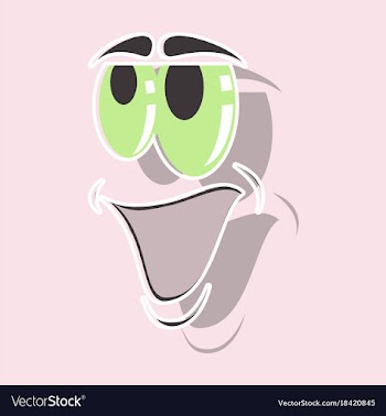 Realistic paper sticker on theme cartoon face vector image