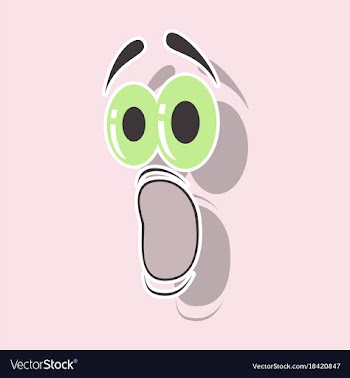 Realistic paper sticker on theme cartoon face vector image
