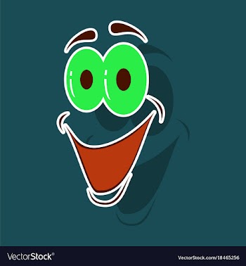 Realistic paper sticker on theme cartoon face vector image