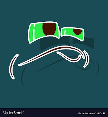 Realistic paper sticker on theme cartoon face vector image