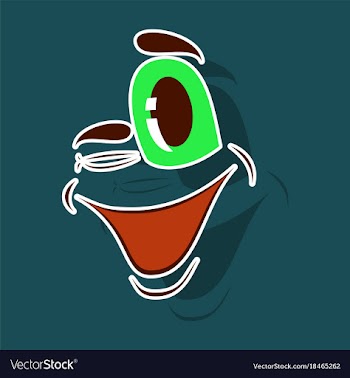 Realistic paper sticker on theme cartoon face vector image