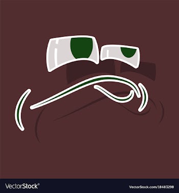 Realistic paper sticker on theme cartoon face vector image