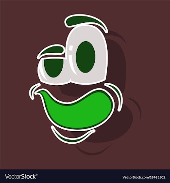 Realistic paper sticker on theme cartoon face vector image