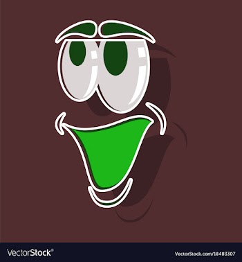 Realistic paper sticker on theme cartoon face vector image