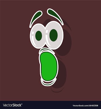 Realistic paper sticker on theme cartoon face vector image