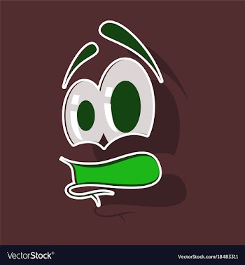 Realistic paper sticker on theme cartoon face vector image