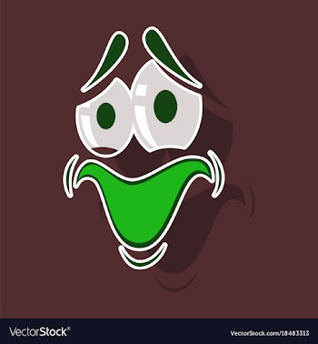 Realistic paper sticker on theme cartoon face vector image