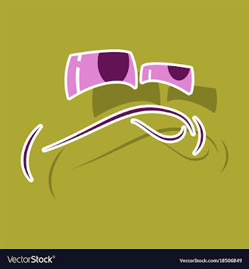 Realistic paper sticker on theme cartoon face vector image