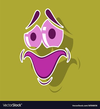 Realistic paper sticker on theme cartoon face vector image