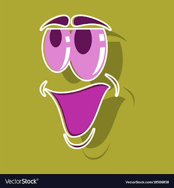 Realistic paper sticker on theme cartoon face vector image