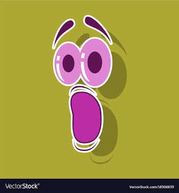 Realistic paper sticker on theme cartoon face vector image