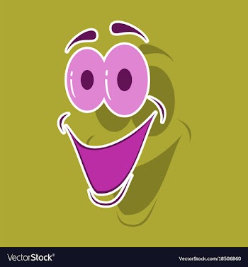 Realistic paper sticker on theme cartoon face vector image