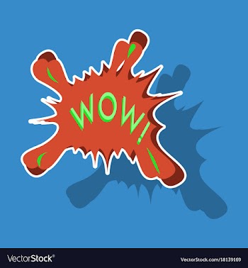 Realistic paper sticker on theme comic speech vector image