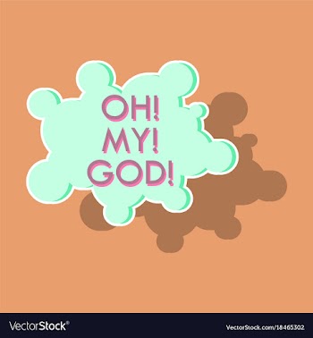 Realistic paper sticker on theme comic speech vector image