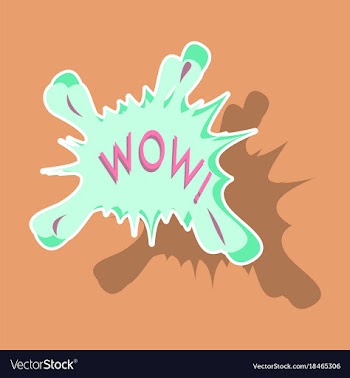 Realistic paper sticker on theme comic speech vector image