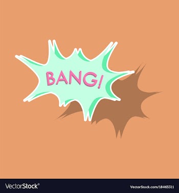 Realistic paper sticker on theme comic speech vector image