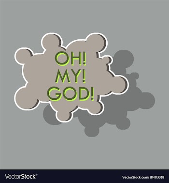 Realistic paper sticker on theme comic speech vector image