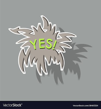 Realistic paper sticker on theme comic speech vector image