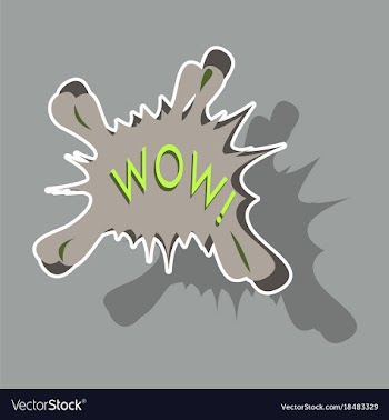 Realistic paper sticker on theme comic speech vector image
