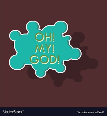 Realistic paper sticker on theme comic speech vector image