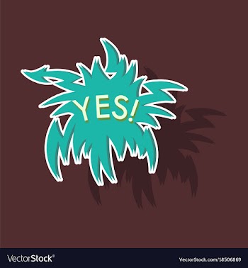 Realistic paper sticker on theme comic speech vector image