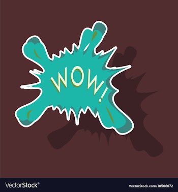 Realistic paper sticker on theme comic speech vector image
