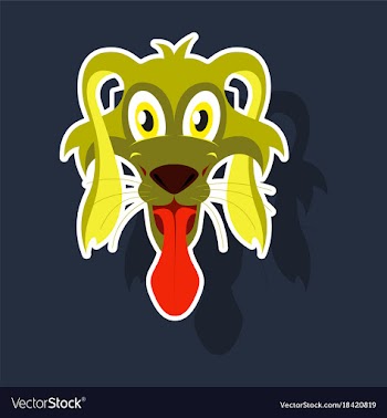 Realistic paper sticker on theme funny animal dog vector image