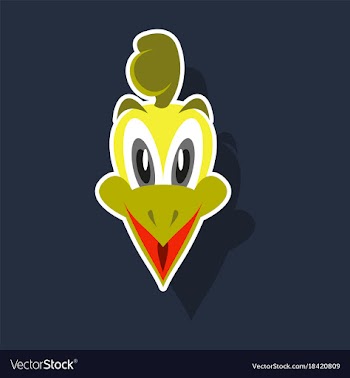 Realistic paper sticker on theme funny animal vector image