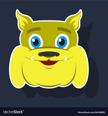 Realistic paper sticker on theme funny animal vector image
