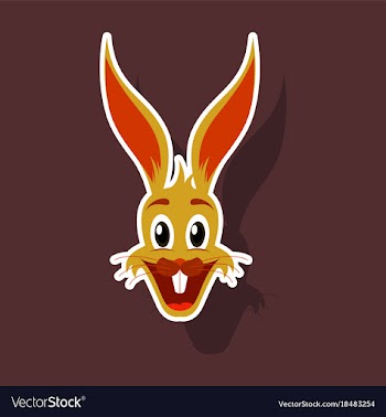 Realistic paper sticker on theme funny animal vector image