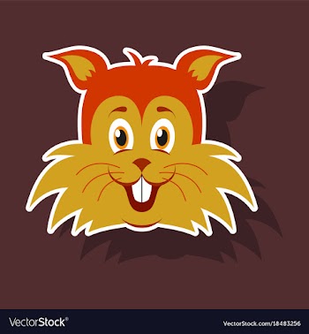 Realistic paper sticker on theme funny animal vector image