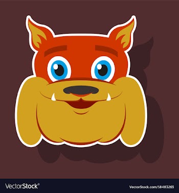 Realistic paper sticker on theme funny animal vector image