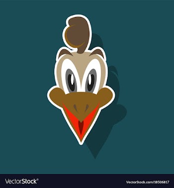 Realistic paper sticker on theme funny animal vector image