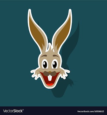 Realistic paper sticker on theme funny animal vector image