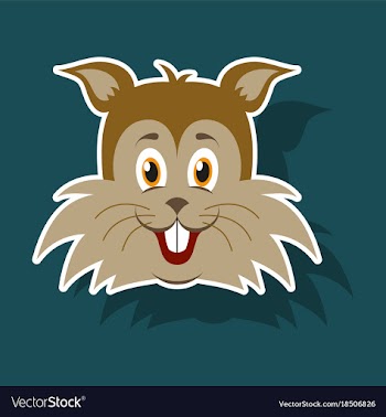 Realistic paper sticker on theme funny animal vector image