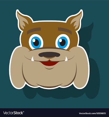 Realistic paper sticker on theme funny animal vector image