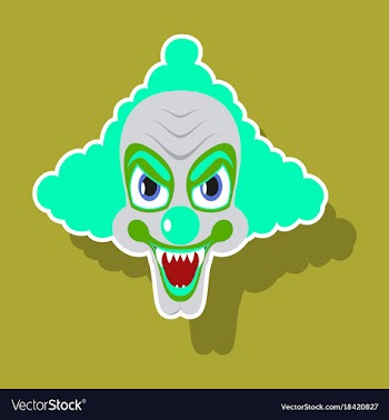 Realistic paper sticker on theme humor clown vector image