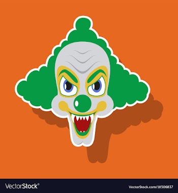 Realistic paper sticker on theme humor clown vector image