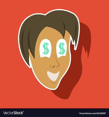 Realistic paper sticker on theme humor money in vector image