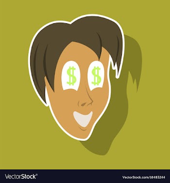 Realistic paper sticker on theme humor money in vector image
