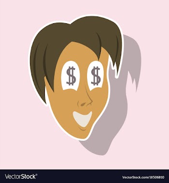 Realistic paper sticker on theme humor money in vector image