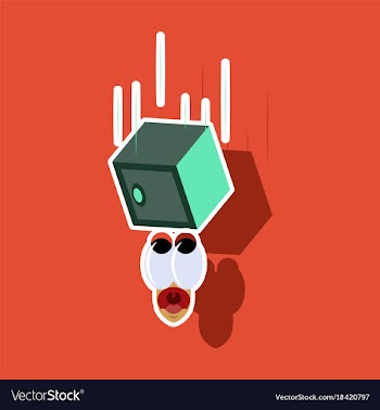 Realistic paper sticker on theme humor safe falls vector image