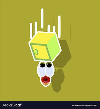 Realistic paper sticker on theme humor safe falls vector image