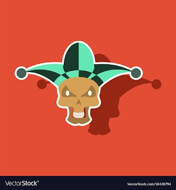 Realistic paper sticker on theme humor scary vector image