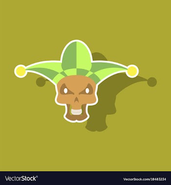 Realistic paper sticker on theme humor scary vector image