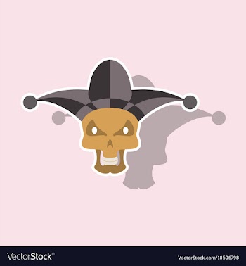 Realistic paper sticker on theme humor scary vector image