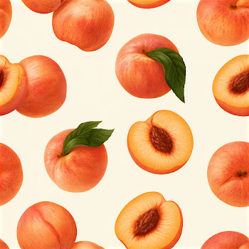 Realistic Peach Pattern Illustration