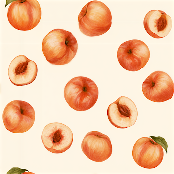 Realistic Peach Pattern Illustration