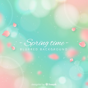 Realistic petals spring background