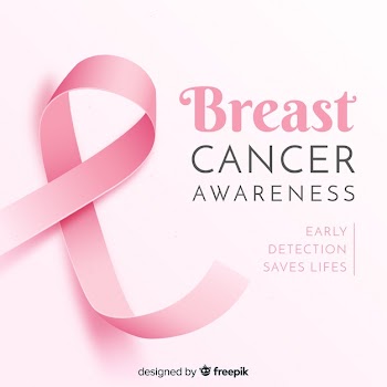 Realistic pink ribbon for breast cancer awareness symbol Free Vector